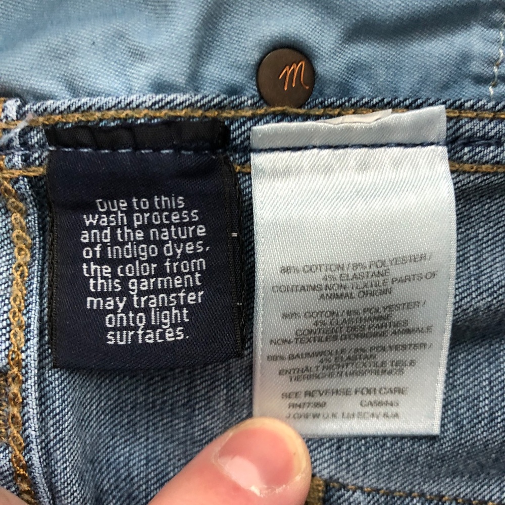 Madewell 10" High-Rise Skinny Blue Jeans Womens 29 Medium Wash Cotton Blend - Picture 10 of 14